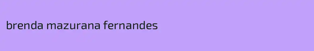 brenda mazurana fernandes